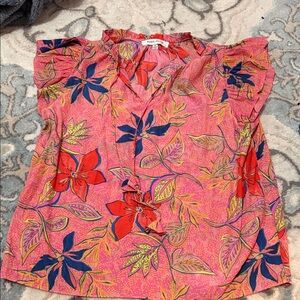 Rose & Olive Pink Floral Blouse